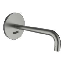 LAUFEN TWINTRONIC Podomietková elektronická umývadlová batéria, na sieťové pripojenie, s IČ senzorom, na studenú alebo zmiešanú vodu, pevný výtok 225mm, pre Simibox Standard a Simibox Light, PVD inox kartáčovaná oceľ 423, HF707025423000