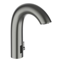 LAUFEN CURVETRONIC Elektronická umývadlová batéria s IR-Senzorom, výtok 135 mm napájanie: batéria 6 V, bez Bluetooth modulu, PVD inox kartáčovaná oceľ 423, HF707153423060