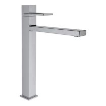 LAUFEN QUADRIGA Umyvadlová páková baterie vysoká, pevný výtok 190 mm, bez automatického výpustu, PVD inox kartáčovaná oceľ 441, HF901114441000