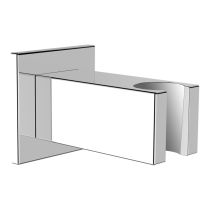 LAUFEN QUADRIGA Pripojenie sprchovej hadice 1/2" s nástenným držiakom ručnej sprchy, so zavzdušňovacím ventilom, Chróm 100, HF901169100000