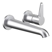 LAUFEN PURE Umývadlová 2-otvorová podomietková batéria, výtok 180 mm, PVD inox kartáčovaná oceľ 423, HF901722423000