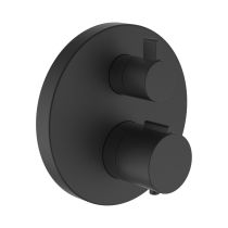 LAUFEN TWINPLUS|THERM Vrchná termostatická sada pre podomietkové sprchové batérie s 1-cestným prepínačom, PVD titán čierný mat 428, HF905474428000