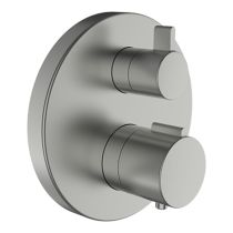 LAUFEN THERM Vrchná termostatická sada pre podomietkové vaňové/sprchové batérie, s 2-cestným prepínačom, bez odvzdušňovacieho ventilu, PVD inox kartáčovaná oceľ 423, HF905475423000