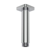 LAUFEN SHOWER PROGRAMME Sprchové rameno stropné 100 mm so štvorcovou rozetou, vhodné k štvorcovým a obdĺžnikovým hlavovým sprchám, Chróm 100, HF960099100001