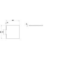 LAUFEN NIA Sprchová vanička, štvorcová, odtok do steny, Marbond, 800x800x28 mm, Kávová matná štruktúrovaná 129, H2100301290001