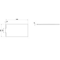 LAUFEN NIA Sprchová vanička, obdĺžniková, odtok do steny, Marbond, 1400x800x32 mm, Biela 000, H2100340000001
