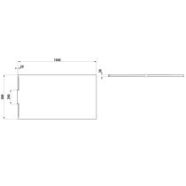 LAUFEN NIA Sprchová vanička, obdĺžniková, odtok do steny, Marbond, 1600x900x34 mm, Betónovo šedá 079, H2100390790001