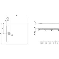 LAUFEN LAUFEN PRO Sprchová vanička, štvorcová, s odtokom na boku, 1500x1500x40 mm, Čierna 080, H2139530800001