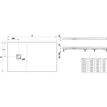 LAUFEN SOLUTIONS Sprchová vanička, obdĺžniková, s odtokom na boku, Marbond, 1800x800x44 mm, Biela 000, H2144410000001
