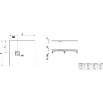LAUFEN SOLUTIONS Sprchová vanička, štvorcová, pre inštaláciu v úrovni podlahy, Marbond, 900x900x38 mm, Biela 000, H2154420000001