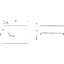 LAUFEN SOLUTIONS Sprchová vanička, obdĺžniková, pre inštaláciu v úrovni podlahy, Marbond, 1200x900x38 mm, Biela 000, H2154440000001