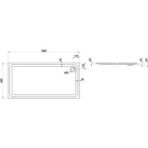 LAUFEN SOLUTIONS Sprchová vanička, sanitárny akrylát, 1800x900x30 mm, Biela 000, H2165080000001