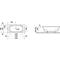 LAUFEN LAUFEN PRO Vaňa, vstavaná verzia, obdĺžniková, materiál Marbond, 1800x800x630 mm, H2409500000001