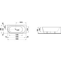 LAUFEN LAUFEN PRO Vaňa, rohový model, pravý, vrátane sady podpier a nôh, 1800x800x590 mm, H2449550000001