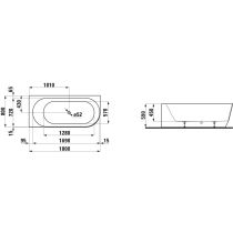 LAUFEN LAUFEN PRO Vaňa, rohový model, ľavý, vrátane sady podpier a nôh, 1800x800x590 mm, H2449560000001