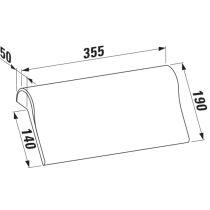 LAUFEN LAUFEN PRO Gelový podhlavník, samodržiaci, H2946800160001