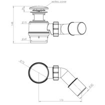 LAUFEN  Vaňový sifón pre voľne stojace vane, pohľadový kryt z materiálu Sentec, H2951300000001
