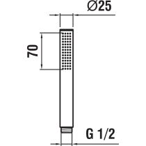 LAUFEN SHOWER PROGRAMME Ručná sprcha Stella, Ø 80 mm, 3 druhy prúdu, PVD Zlatá lesklá 001, H3619850013311