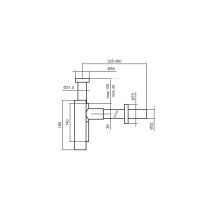 LAUFEN  Designový sifón, kartáčovaná nerezová oceľ x mm, farba Kartáčovaná nerezová oceľ, H3749800900001