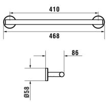 LAUFEN NIARA Závesná tyč na uterák, Chróm 004, H3810610040001