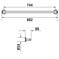 LAUFEN NIARA Závesná tyč na uterák, Zlatá matná  165, H3810621650011