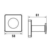 LAUFEN NIARA S Háčik na uterák, PVD inox kartáčovaná oceľ 161, H3810731610001