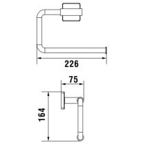 LAUFEN NIARA S Držiak uteráka, Chróm 004, H3810740040001
