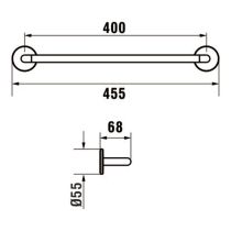 LAUFEN CANA Závesná tyč na uterák, Chróm 004, H3811310040011