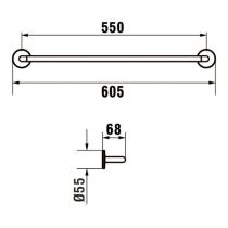LAUFEN CANA Závesná tyč na uterák, Chróm 004, H3811320040001