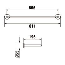LAUFEN CANA Police na osušky, Chróm 004, H3811320040011