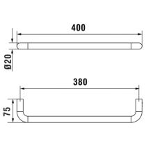 LAUFEN NIXIE Závesná tyč na uterák, Chróm 004, H3811510040001