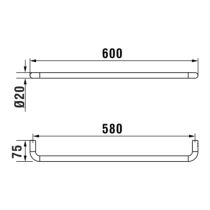 LAUFEN NIXIE Závesná tyč na uterák, Chróm 004, H3811520040001
