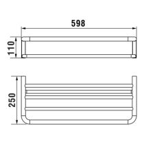 LAUFEN NIXIE Police na osušky, Chróm 004, H3811520040011