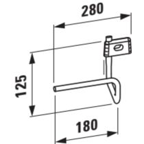 LAUFEN VAL Držiak na uterák, pre okrúhle umývadielko pre H815284, Chróm 004, H3812800040001