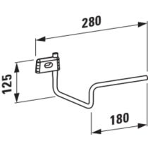 LAUFEN VAL Držiak na uterák, pre okrúhle umývadielko pre H815283, Chróm 004, H3812810040001