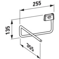 LAUFEN VAL Držiak na uterák, pre dvojumývadlo H814282, ľavý, Chróm 004, H3812830040001