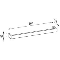 LAUFEN Kartell LAUFEN Držiak na uteráky 600 mm, Prášková rúžová 093, H3813320930001