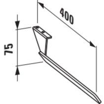 LAUFEN PALACE Držiak na uterák na ľavú stranu, chrómovaná úprava, pre umývadlo 810704, 810708, Chróm 004, H3817070040001