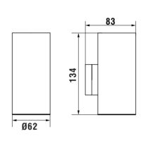 LAUFEN NIARA Pohárik na zubné kefky, nástenný, PVD inox kartáčovaná oceľ 161, H3820611610001