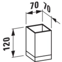LAUFEN Kartell LAUFEN Pohárik Boxy, plastový transparentná, Krystal transparentná 084, H3823300840001