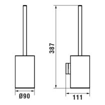 LAUFEN NIARA WC súprava nástenná, komplet vrátane kefy, PVD inox kartáčovaná oceľ 161, H3840611610001