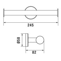 LAUFEN NIARA Dvojitý Držiaky WC papiera, bez krytu, Chróm 004, H3840620040011