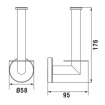LAUFEN NIARA Držiaky WC papiera vertikálny, Chróm 004, H3840620040021
