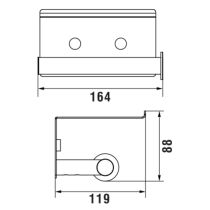 LAUFEN NIARA Držiaky WC papiera s poličkou, Titánovo čierna matná 163, H3840621630031