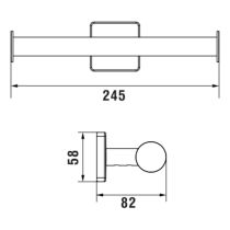 LAUFEN NIARA S Dvojitý Držiaky WC papiera, bez krytu, PVD inox kartáčovaná oceľ 161, H3840721610011