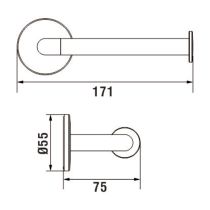 LAUFEN CANA Držiaky WC papiera, bez krytu, Chróm 004, H3841320040001