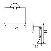 LAUFEN CANA Držiaky WC papiera s krytom, Chróm 004, H3841320040011
