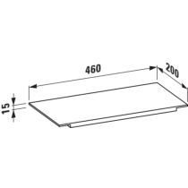 LAUFEN Kartell LAUFEN Polička k umývadlu 460 mm, Krystal transparentná 084, H3853310840001