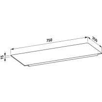 LAUFEN Kartell LAUFEN Polička k vani 750 mm, Krystal transparentná 084, H3853320840001