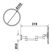 LAUFEN NIARA S Kozmetické zrkadlo nástenné, Chróm 004, H3860710040001